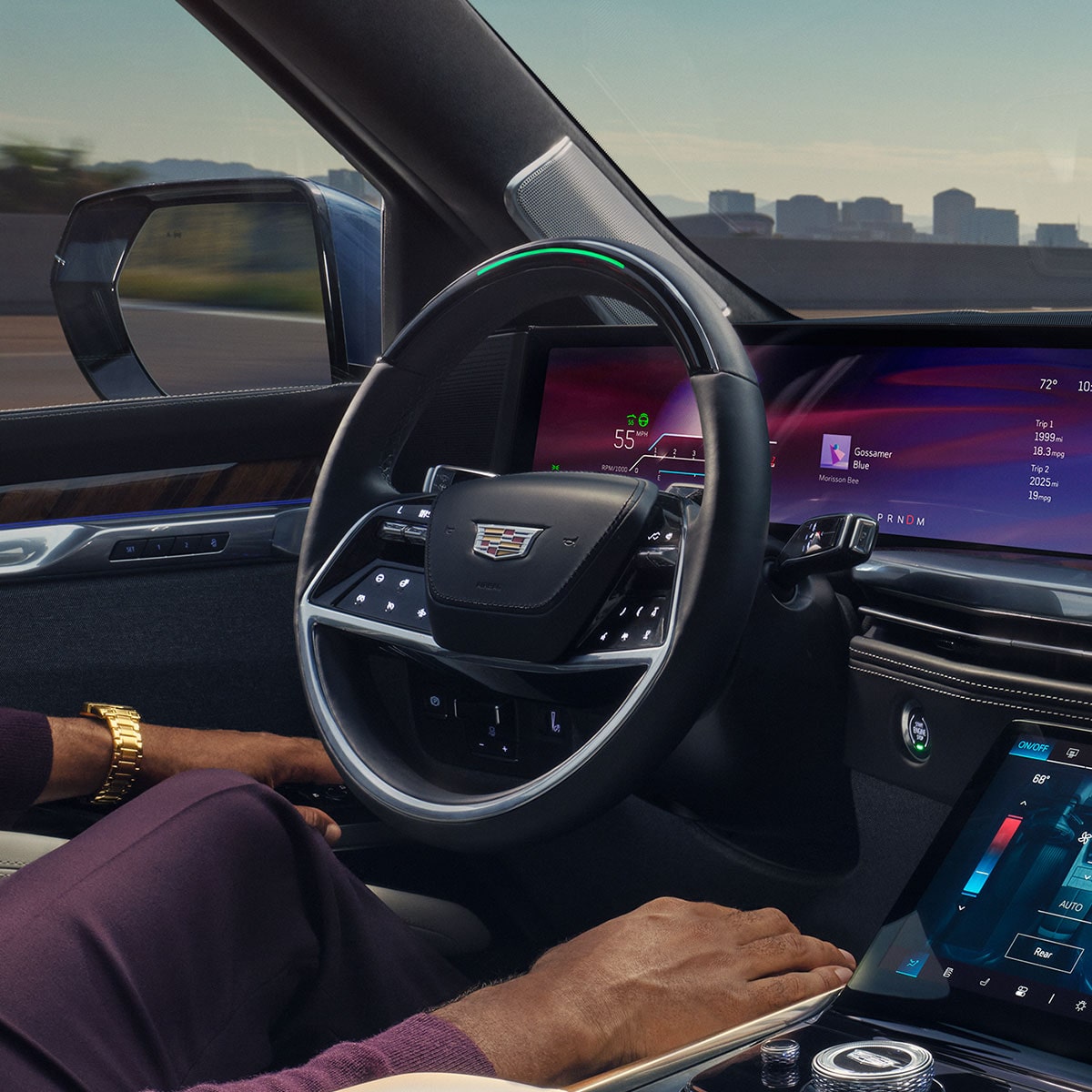Passenger View of a Driver Utilizing the Super Cruise Feature in the 2026 Cadillac Escalade